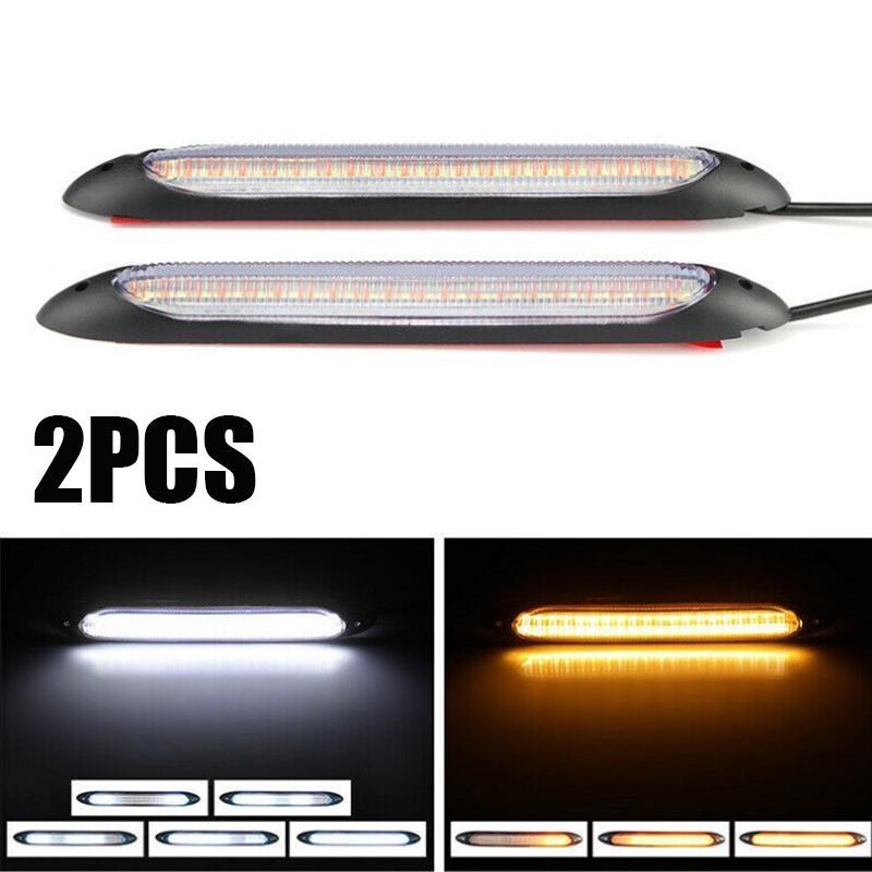 2PCS LED Car Daytime Running Lights Car Signal Turn Lights Bright Car Modified Decoration Light ZPG