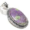 Natural Purpurite Gemstone 925 Sterling Silver Jewelry Pendant 2.60" R1o68