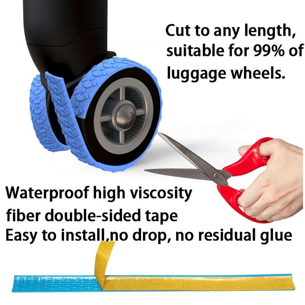 4 шт. силиконовые защитные чехлы для колес багажа, противоскользящие, для путешествий