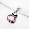 Подвеска с розовым кунцитом, драгоценный камень, кулон из стерлингового серебра 925 пробы, ювелирное изделие ручной работы, кулон с камнем по дате рождения, подарок для него