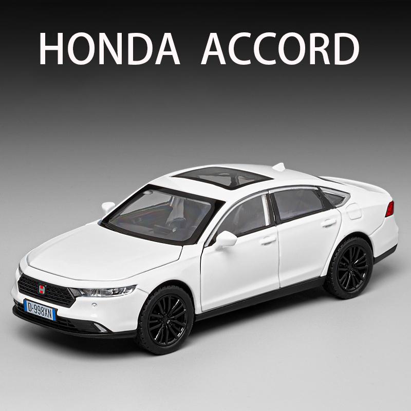 1/32 Honda Accord Alloy Muscle Car Model Sound and Light Pull Back Children's Toy Collectibles Birthday Gift