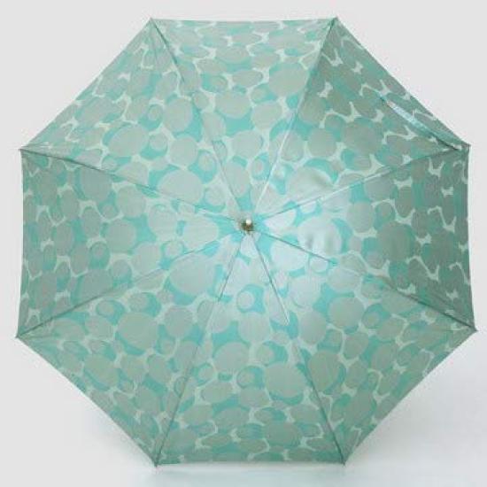 Makita Shoten Rain Long Nordic Jacquard Manual Made in 16241109 Women's Umbrella, Umbrella, Umbrella, (Bubble) Pattern, Green, Opening, Japan,