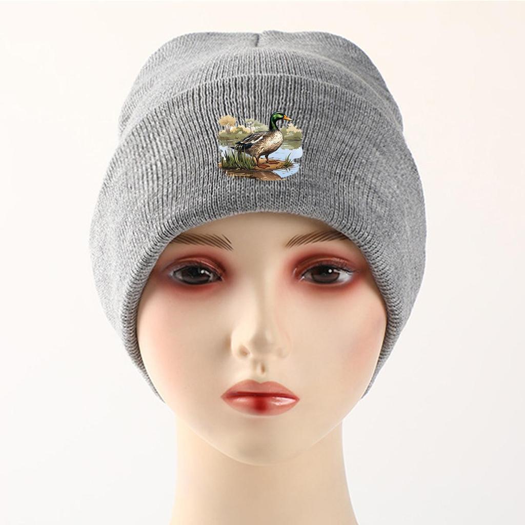 River Duck теплая вязаная шапка Beanie, Animal Skullies Beanie ветрозащитный головной убор для химиотерапии при раке Gorro вязаная шапка Beanie