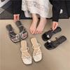 Flat Bottom Cover Toe Small Cool Slippers Fairy Shoes Fashion Wear 2025 New Summer Temperament Toe Sandals