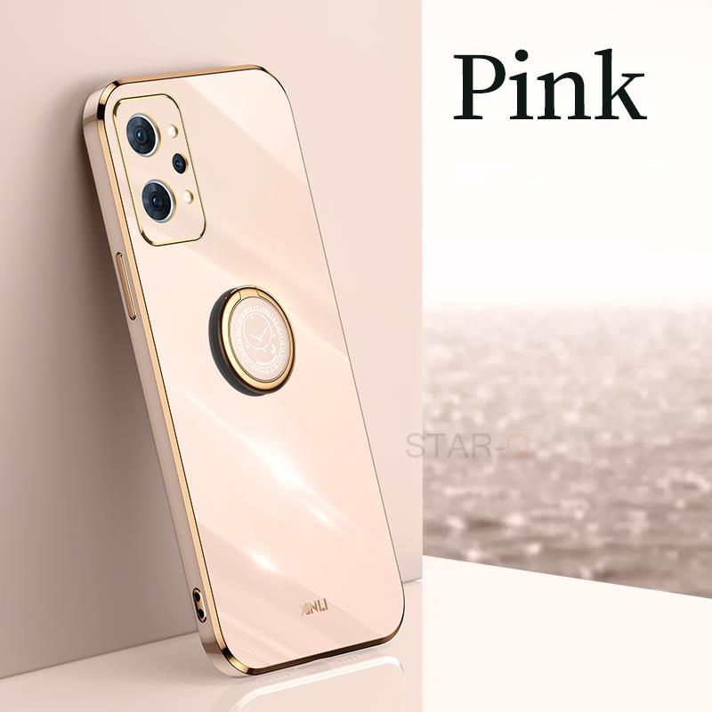 Чехол-держатель с квадратным кольцом для телефона для Oppo Realme Gt Neo 2 Neo2 5g 3T Master Edition, роскошная силиконовая задняя крышка-подставка