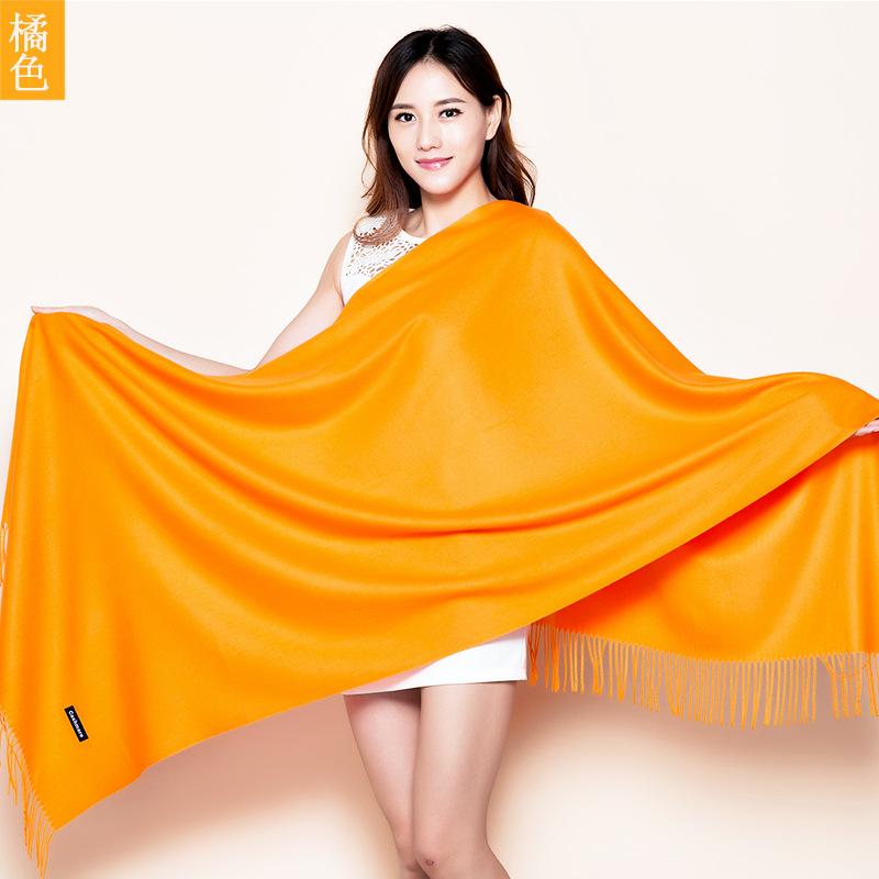 70 * 200cm Autumn And Winter New Women'S Solid Color Versatile Simple Tassel Imitation Cashmere Mohair Scarf Warm Scarf Atmosphere Shawl