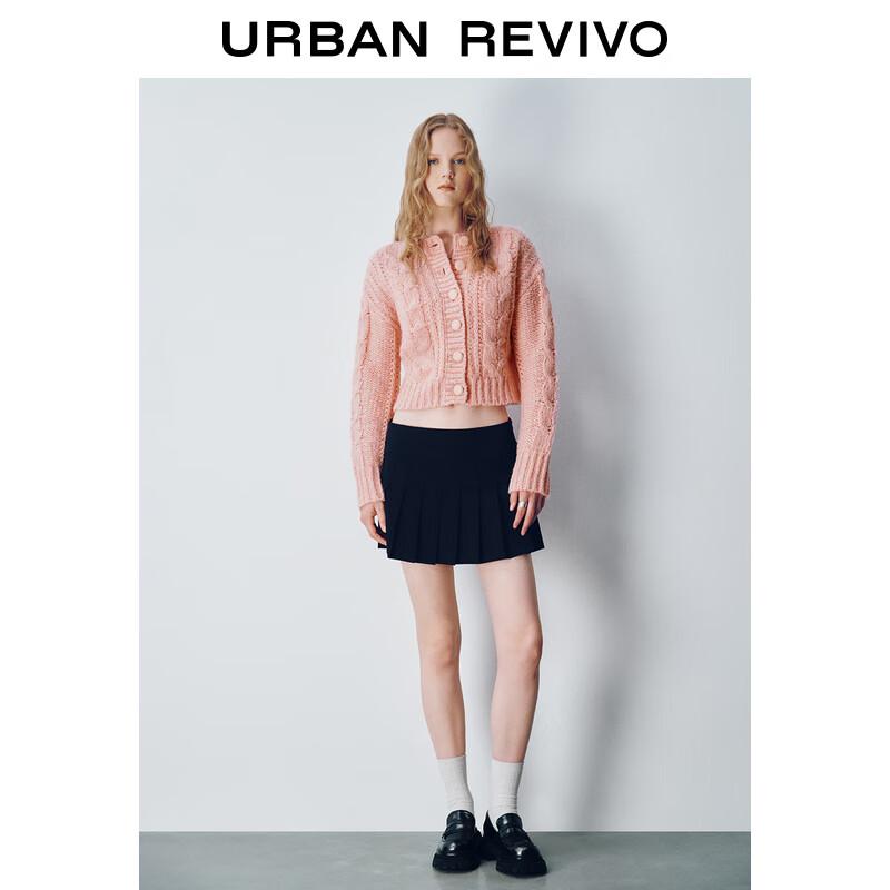 Women's Sweet Casual Textured Round Neck Knitted Cardigan