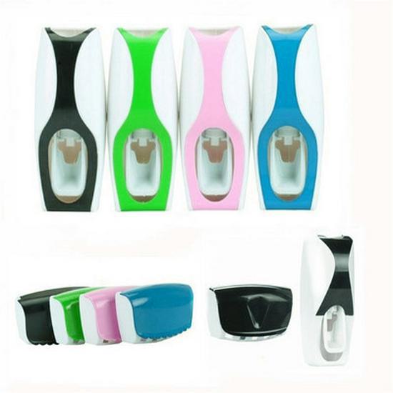 Wall-Mounted Automatic Toothpaste Dispenser and Toothbrush Holder