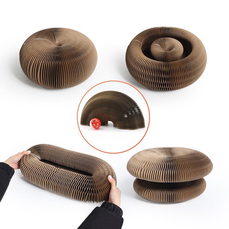 Волшебный орган, игрушка для кошек, когтеточка для кошек, когтеточка, круглая гофрированная когтеточка, игрушки для кошек, шлифовальные коготки, аксессуары для кошек