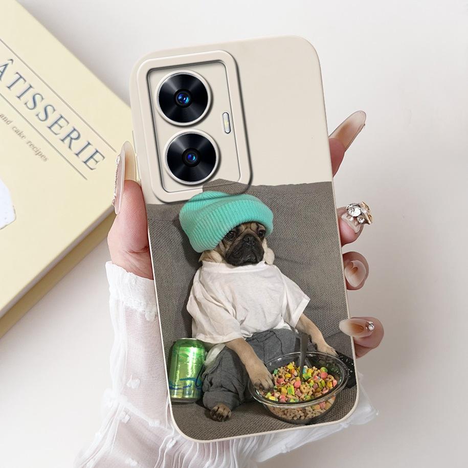 For Realme C55 Case RMX3710 Cover Lovely Avocado Silicon Camera Lens Protective Phone Cover For Realme C55 C 55 RealmeC55 Bumper