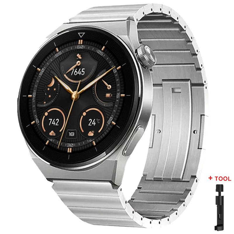 22мм Титановый ремешок для Huawei Watch 6 GT4-5-6 Pro 46мм Модный легкий металлический браслет для Amazfit GTR 4 3/Balance 2/Bip 6 5