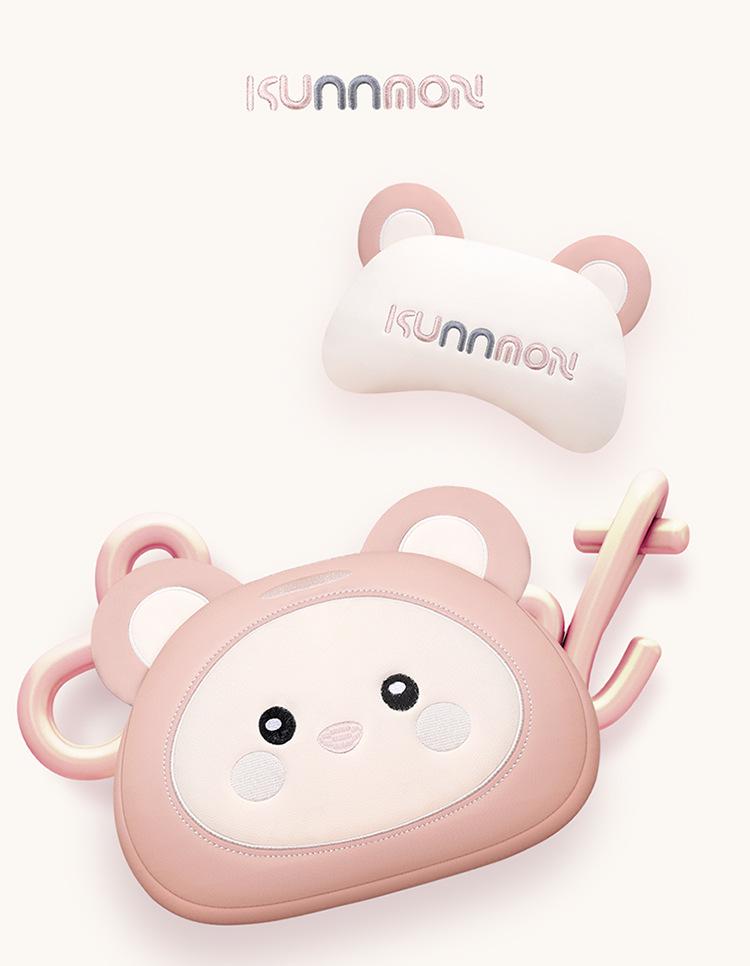 Universal Cartoon Car Seat Cover – Cute, Full-Surround Cushion for Small Cars, Fits 5-Seat Models, All-Season Use.