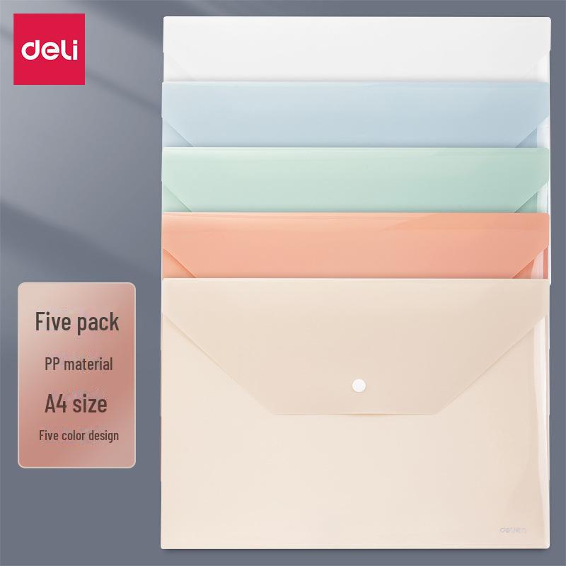 Папка-регистратор формата А4 с застежкой-кнопкой — цветная плотная для хранения документов и канцелярских принадлежностей