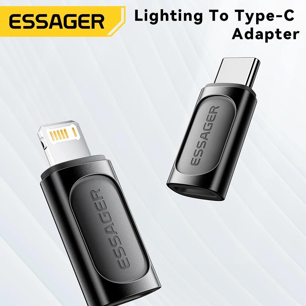 Essager Адаптер Lighting To Type C OTG USB Type C To Lighting PD 20 Вт Быстрая зарядка для iPhone 15 14 13 12 Pro Max ios Converter
