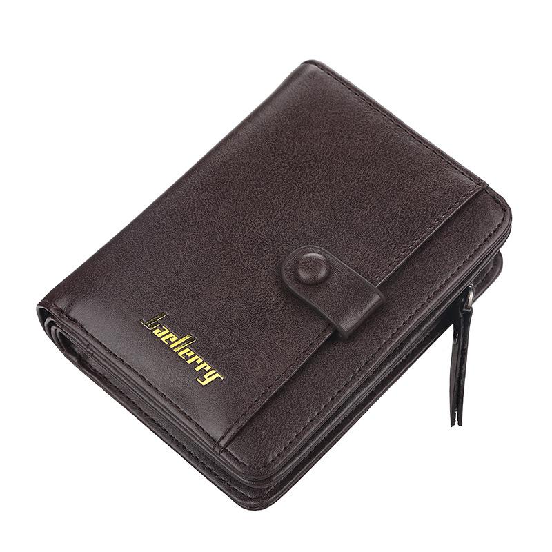 Mens Fashion Hasp Card Holder Pu Leather Zipper Coin Purse Multi-card Driver's License Wallet Birthday Gift for Boyfriend Husband