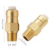 2pcs Brass Thermal Release Valve 1/4" Temperature Control Valve  Pressure Washer Pump