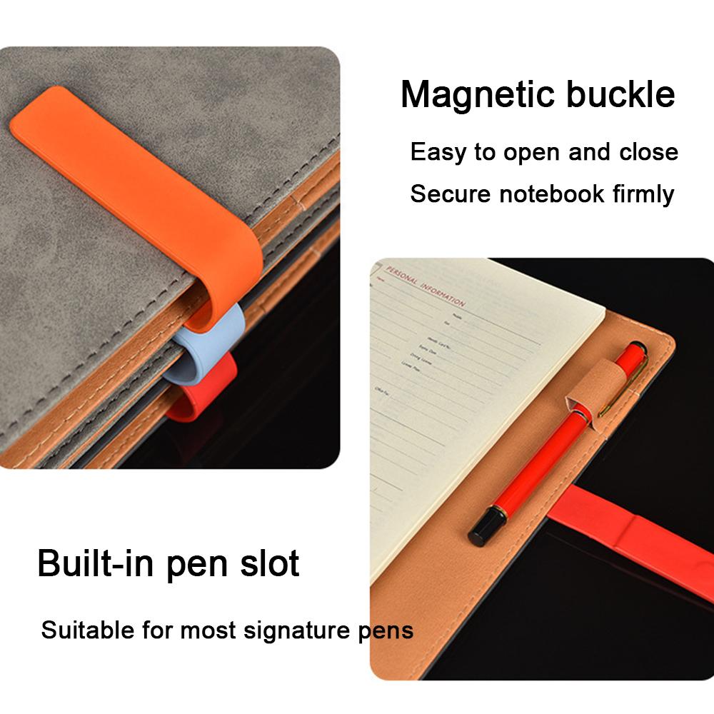 (Логотип можно выгравировать) Блокнот для деловых целей формата А5 из кожи с отрывными листами, тетрадь для записей для студентов, ежедневник с утолщенной застежкой, протоколы рабочих совещаний