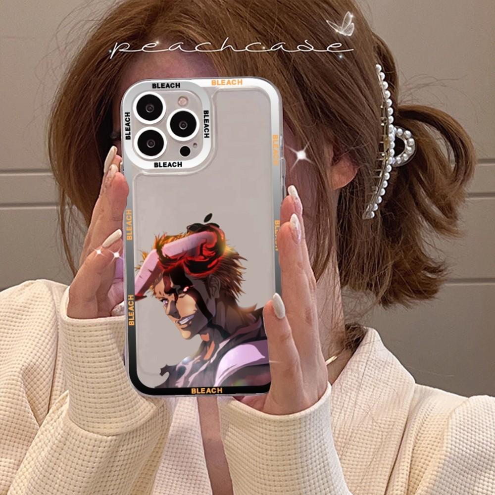 Чехол для телефона Bleach Куросаки Ичиго для iPhone 15 11 12 13 14 Mini Pro Max XR X XS TPU Прозрачный чехол