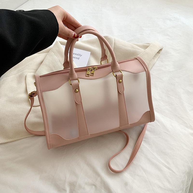 Модная дорожная сумка, новая женская сумка, весна/лето, большая вместительная сумка, прозрачная сумка через плечо на одно плечо, сумка для фитнеса