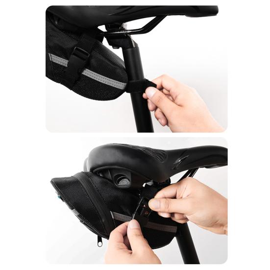 Водонепроницаемая сумка для велосипедного сиденья, большая вместительная застежка-молния, быстросъемная подседельная стойка, седло, набор для хранения инструментов со светоотражающей полосой