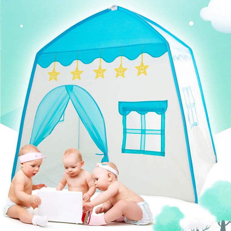 Детская игровая палатка из ткани Оксфорд, детский игровой домик принцессы, многофункциональная палатка для спальни на открытом воздухе