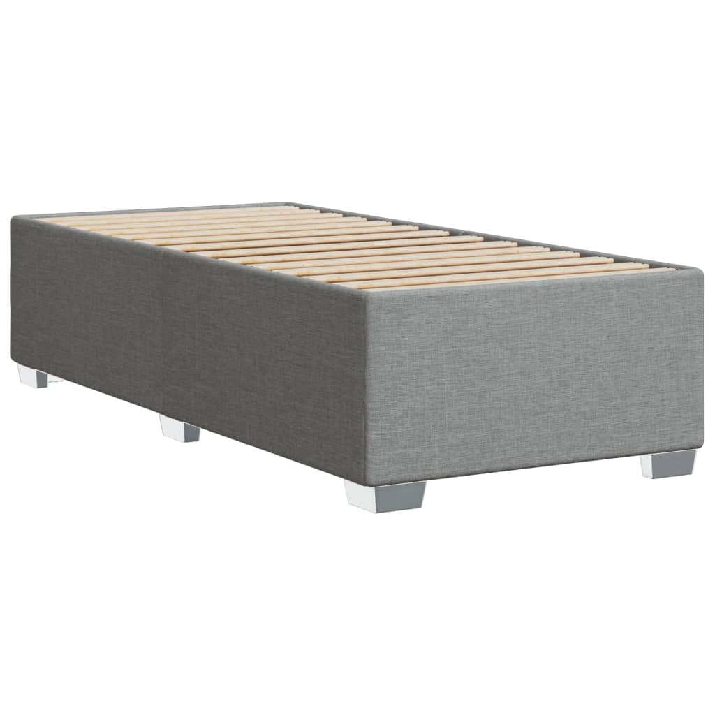 Bed Frame without Mattress Light Grey 90 x 190 cm Fabric