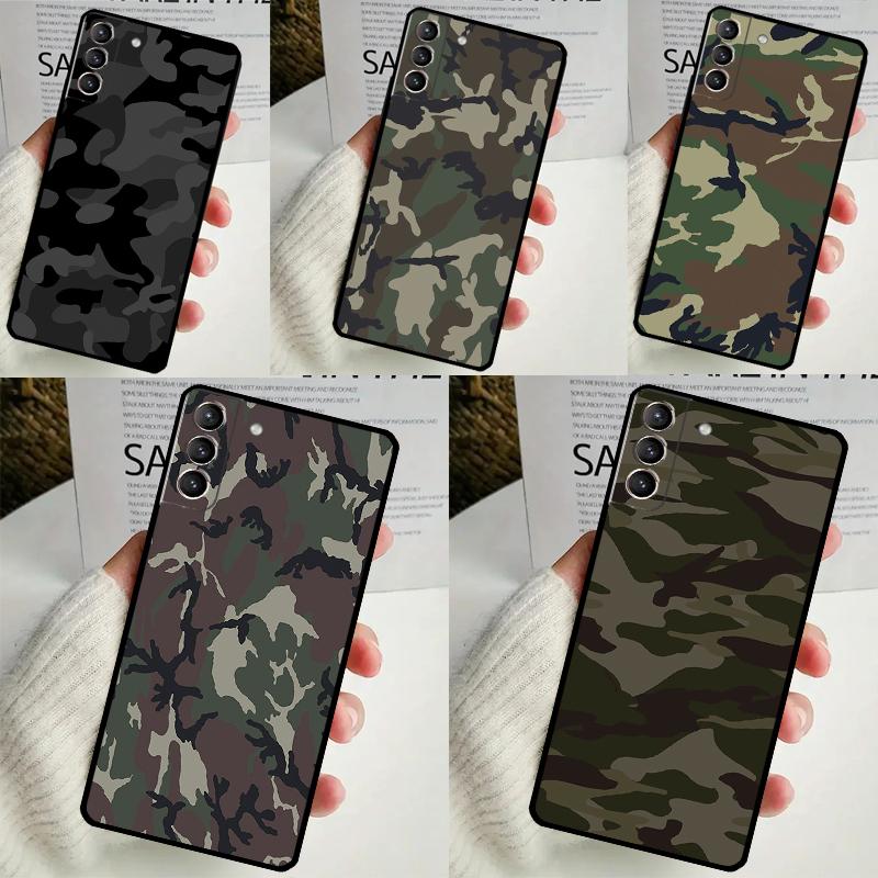Military Army Camouflage Cover For Samsung Galaxy S23 S24 Ultra S8 S9 S10 S22 Plus Note 10 20 Ultra S20 S21 FE Case