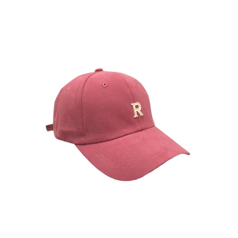Plum hat women's spring summer versatile ins baseball cap trendy fashion sunscreen patch R letter cap