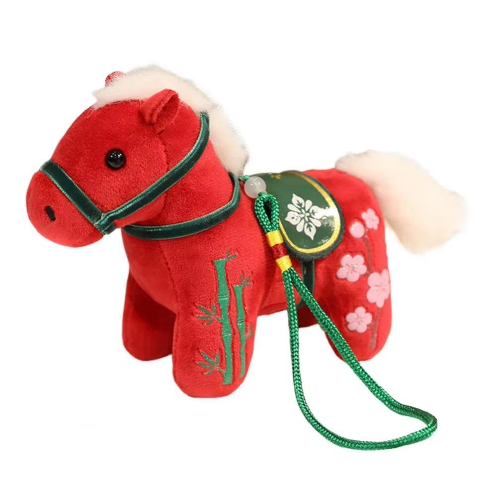Kawaii Plush Horse Doll Pendant Cute Zodiac Pony Figurine Cartoon Steed Doll Chinese Zodiac