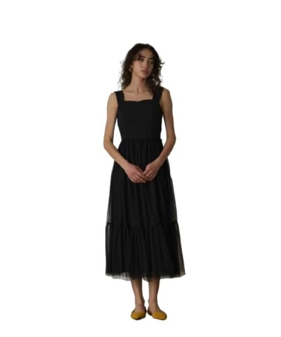 Tulle combination tiered dress