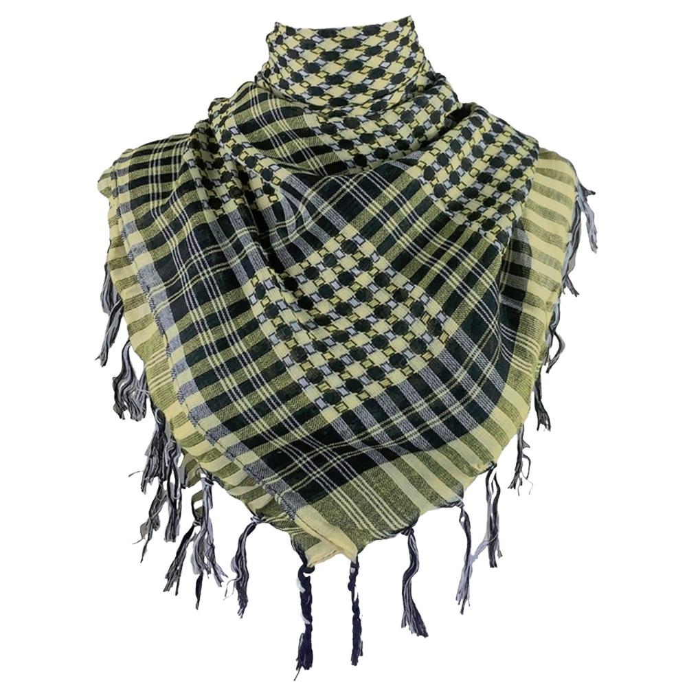 Арабский шарф Большой арабский шемаг Головной платок с кисточкой Костюм Пустынный шарф Бандана Куфия для мужчин и женщин