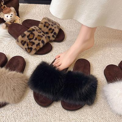 Премиальные толстоподошвенные пушистые тапочки для женской уличной носки 2025 новая осень и зима нескользящие и увеличивающие рост хлопковые тапочки на одной перемычке