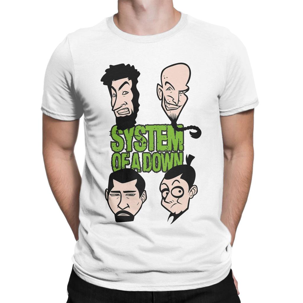 S.O.A.D Зеленая Хэви-метал группа Футболки System Of A Down Одежда из чистого хлопка Мода Футболка с коротким рукавом и круглым вырезом