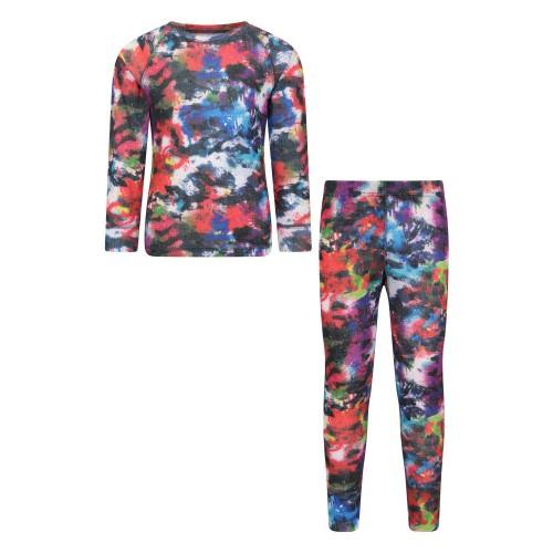 Mountain Warehouse Childrens/Kids Talus Painted Effect Long-Sleeved Base Layer Set
