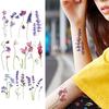 1PC Fashion Flower Temporary Tattoos Sticker DIY Fake Colorful Anchor Sheets Tattoo For Women Body Art Painting Arm Legs Tatoo Paper