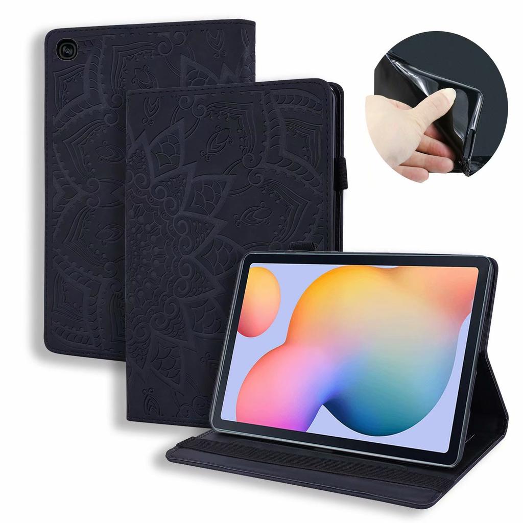 Подходит для планшета Samsung Tab S6 Lite, кожаный чехол, ретро-матовый узор, держатель для карт, противоударный защитный чехол