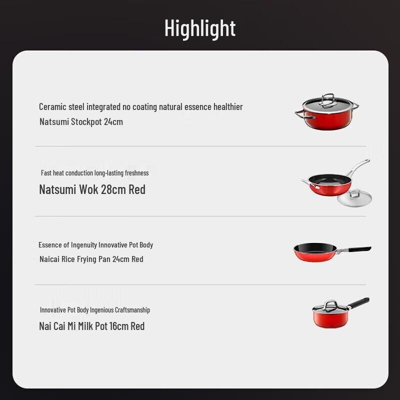 WMF Naimi Red 4-Piece Cookware Set