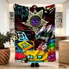 Geometry Dash Print Blanket - Soft & Comfortable, for Bedroom, Travel, Sofa, Home Decoration - Birthday Christmas Gift for Friend