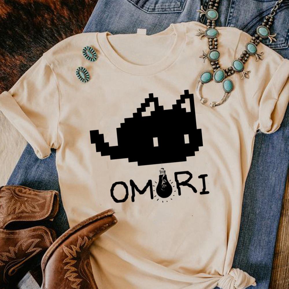 Женская футболка Omori Y2K, футболки с японскими комиксами для девочек, одежда из японского аниме в стиле манга