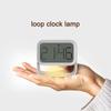 Лампа-часы с петлей, светодиодный цифровой будильник, ночник, дизайн, настольные часы, украшение для домашнего стола, встроенный аккумулятор емкостью 1200 мАч