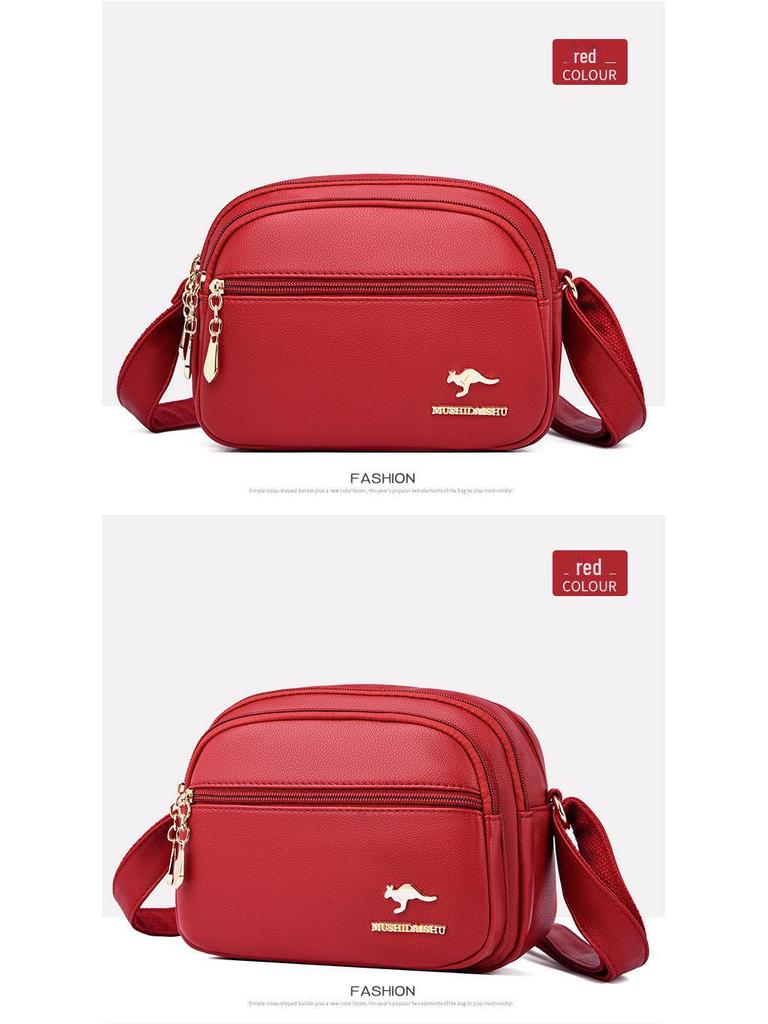 Однотонная женская сумка-мессенджер через плечо - коллекция весны 2025 года, универсальная, стильная для женщин среднего возраста