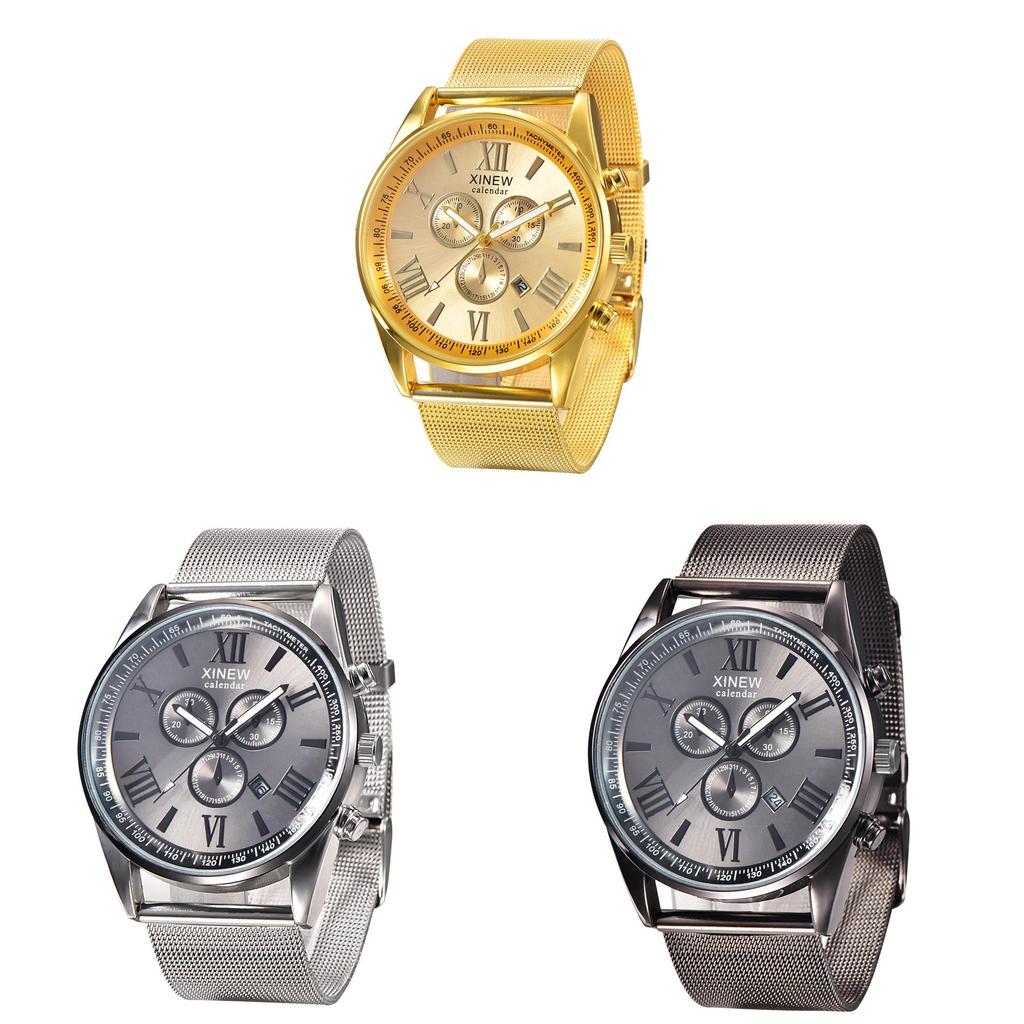 Premium Quality Mens Stainless Steel Military Watch With Elegant Date Functionality