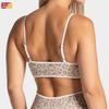 Youth Women Yoga Bra With Leopard Print And Color Block Edge For Fitness And Outdoor Sports