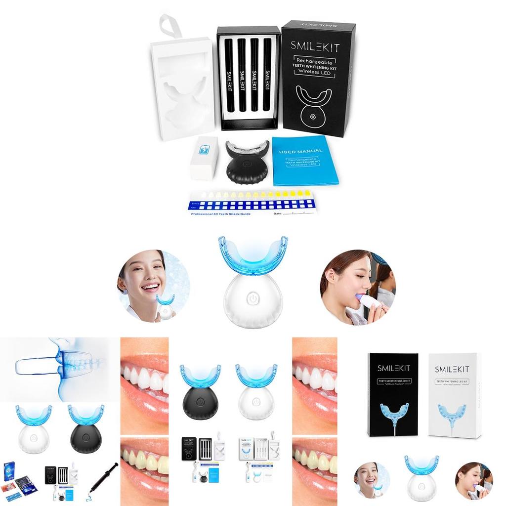 Wireless Smilekit Teeth Whitening Lamp Kit Rechargeable Enamel Safe For Home Use
