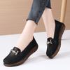 Women Loafers Flat Shoes Leather Shoes Slip On Casual Shoes TPR Soft Sole Women's Shoes Mother Shoes