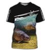 Carp Fishing 3D Full Print Men's T-shirt Hip Hop Fashion Short Sleeve Shirt Summer Street Casual Breathable Top