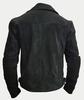 Men's Black Stylish Suede Fashion Motorcycle Jacket Genuine Lambskin Wear Bike Handmade