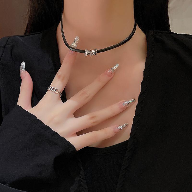 Новое китайское дзен этническое ожерелье с бабочкой женское с высоким чувством ретро ключичная цепочка цепочка для свитера аксессуары