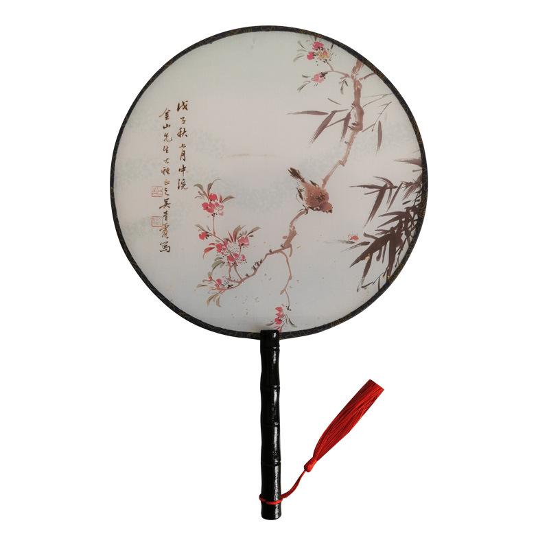 Children's Ancient Style Dance Fan - Girls' Round Hanfu Fan
