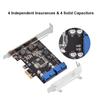 Карта расширения PCIE PCIExpress на внутренний 2-портовый 19-контактный разъем USB 3.0 с низкопрофильным кронштейном